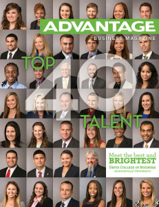Advantage Business Magazine featured the top 40 students in the Davis College of Business at Jacksonville University in their late fall edition.