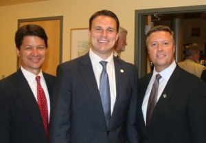 From left, JU PPI Director Rick Mullaney, Florida Speaker of the House Will Weathford and JU President Tim Cost.