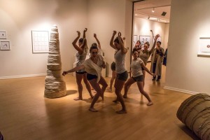 JU Dance students perform during the opening reception Feb. 19.