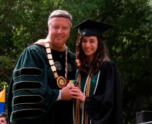 Alyssa Stubbs received the Fred B. Noble Gold Medal for Scholarship at Commencement April 25, 2015.