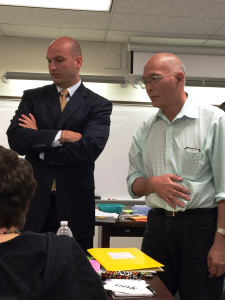 Duval County Public School Superintendent Dr. Nikolai Vitti (left) with renowned trainer  Ron Yoshimoto at the Orton-Gillingham International training at JU.