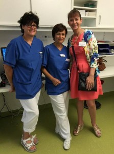 Prof. Roberta Christoher makes rounds on the units at the RKU hospital in Ulm, Germany.