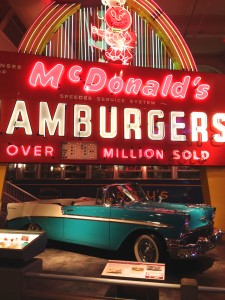 A vintage McDonald's sign is part of an exhibit at the Henry Ford Museum in Dearborn, Mich.